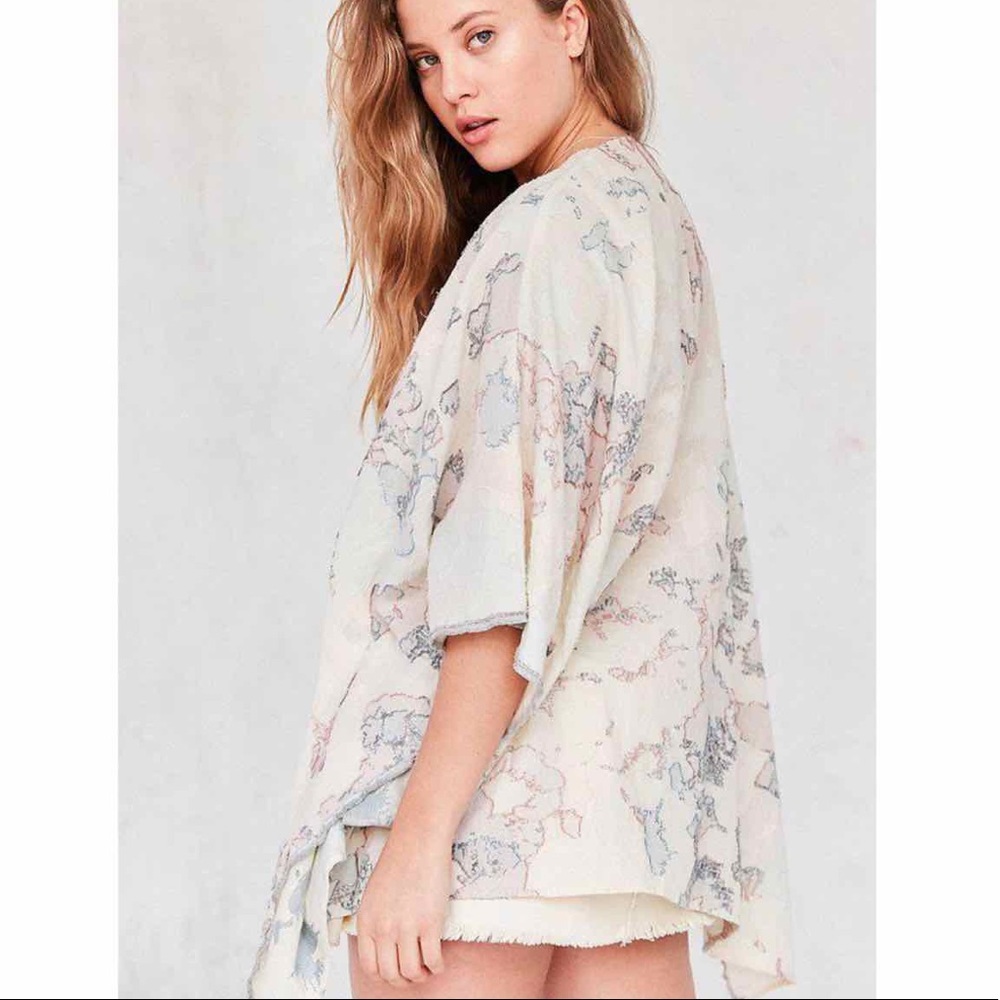 Urban Outfitters Camo Textured Kimono